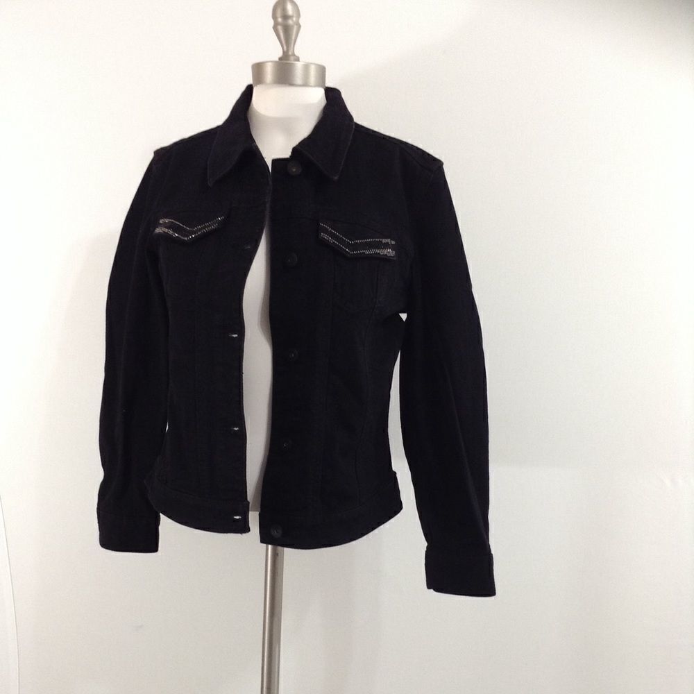 Chico’s Black Jean Jacket Size Small